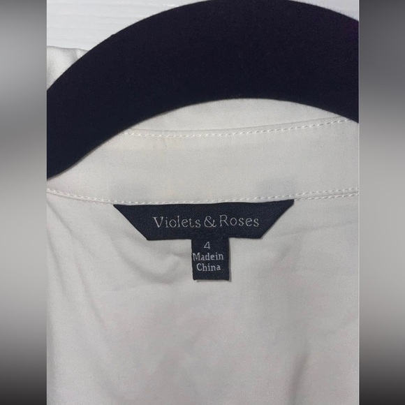 Violets & Roses White Collared Dress - Picture 7 of 8